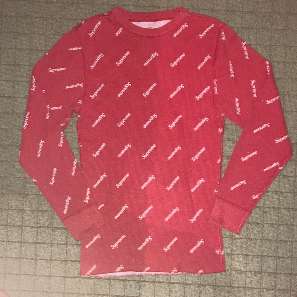 Supreme Hanes Thermal Crew Long-sleeve (Red)